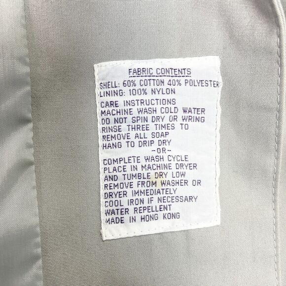 VTG Nordstrom Brass Plum Dress Trench Coat Size 11 Retro Modest Minimalist Gray - Picture 10 of 10